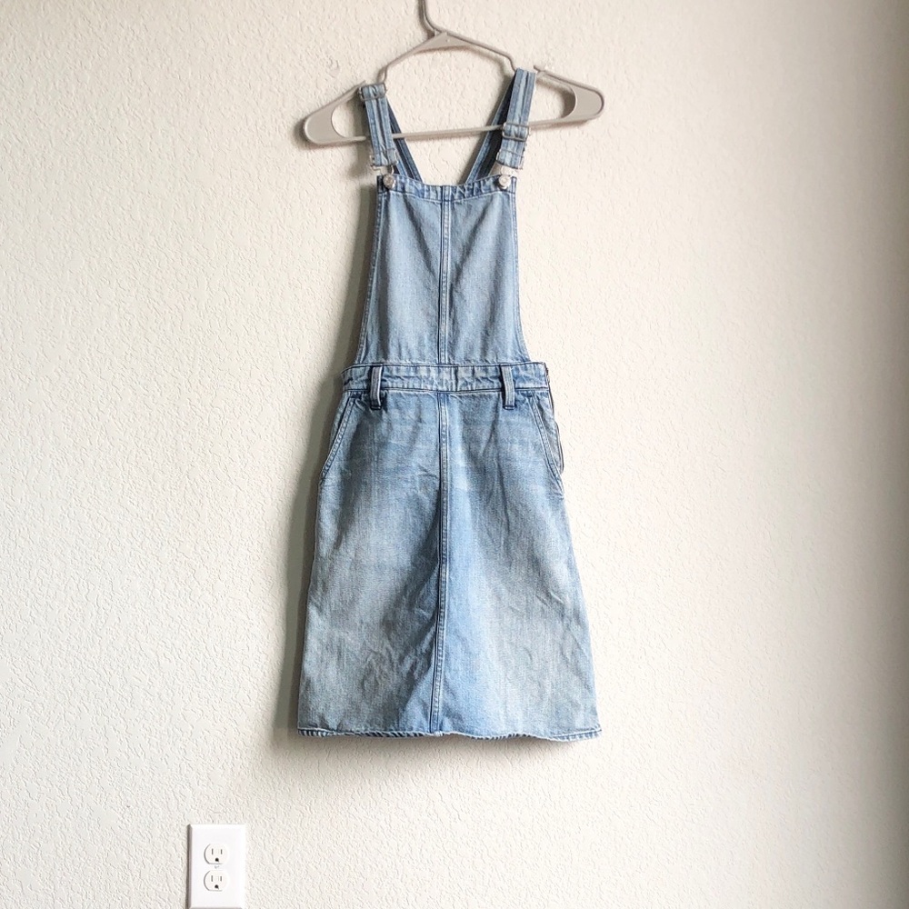 Madewell Denim Skirtall Mini Dress Overall Jean XS Weatern Cowgirl